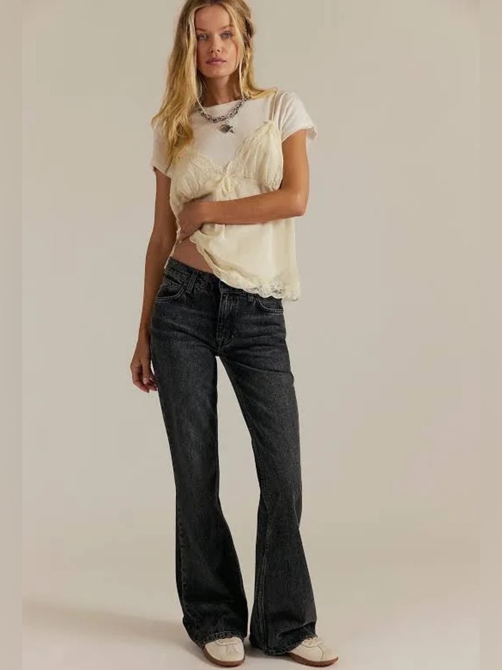 We The Free Washed Black Wide-Leg Flare Jeans, Size 29 - Picture 11 of 12